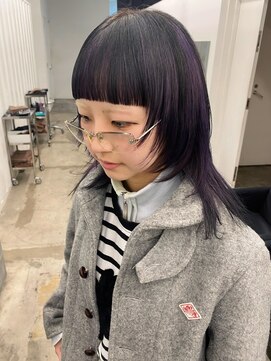 ココ 本八幡(KOKO) □#裾カラー#レイヤーカット#ウルフ#エンドカラー#紫