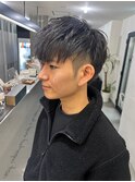 波巻きツイストスパイラルパーマ/フェザーパーマ/眉毛/メンズ
