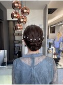 王道シニヨンアレンジ