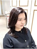 レイヤーミディ×ラベンダーブラウン