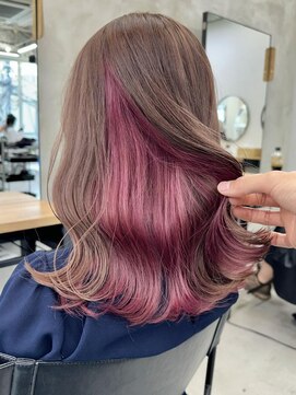 キラ 静岡(KILLA) インナーカラー/ミルクティーベージュ/ピンク/静岡/ダブルカラー