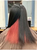 インナーカラー　レッド