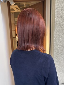 ラミエ バイ メルト 吉祥寺(lamie by melt) 小川/ブリーチなしwカラーオレンジピンクミディアムレイヤー