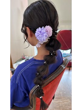 ヘア ヴァーゴ(Hair vago) 編み下ろし/夏祭り/ヘアセット