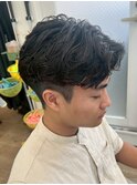 横浜ニュアンスパーマ毛流れセンターパートフェザーパーマ40代◆