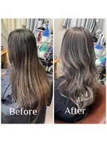 ラティオ 難波Ratio&nbsp;白髪ボカシ/ハイライト/なんば/マンツーマン/女性スタイリスト