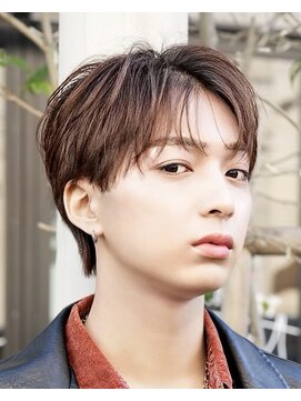 オーシャントーキョーウエスト 心斎橋 (OCEAN TOKYO WEST) シースルーセンターパートツーブロックラウンドマッシュウルフ