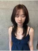 黒髪/クラゲヘアー/オリーブグレー/小顔/ココアベージュ/渋谷