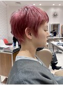 ショートベリショハイトーンピンクオン眉ピクシーショート◆