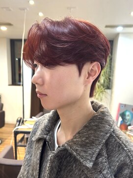 ノラキチジョウジ(NORA KICHIJOJI) メンズ韓国マッシュセンターパートビジネスアップバングショート