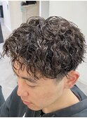 MEN'S HAIR/ブルーブラック/フェザーパーマ/錦糸町
