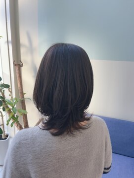 マテカ ヘアー(mateca hair) くびれミディアム×オリーブ