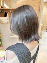 ジールサロン つくば本店 くびれボブ × 透明感カラー 10代20代 30代