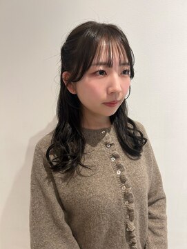 Folklore【フォークロア】翠町支店　《髪質改善サロン》 オリーブ系カラー／ハーフアップアレンジ