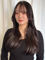 ヘアメイク ミチ 富田店(HAIRMAKE MICHI)&nbsp;【MICHI 富田店　古作蓮】ダークブラウン 顔周りカット 髪質改善