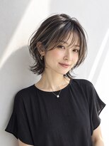 アッシュ 学芸大学店(Ash)&nbsp;ショートボブ/大人女性/アッシュグレー/白髪ぼかし/脱白髪染め