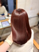 エイム ヘア リアム 調布店(eim hair liam)&nbsp;ウォームブラウン/艶ボブ/切りっぱなしボブ/暖色カラー