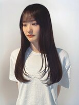 カノエ 福岡香椎店(canoe)&nbsp;ロングヘア 暗髪 顔周りカット レイヤーカット ストレート 20代