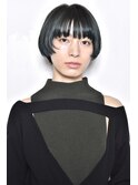 ダークアッシュのシンプルショート【20代/30代/髪質改善】