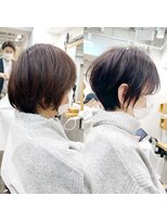 アヴァロン(AVALON)&nbsp;美シルエット・立体感大人ショート・ダークグレージュ【BISA】