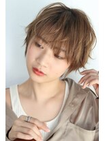 クシュ 所沢東口店(kusyu...) カーキグレージュマッシュショートボブフェザーバング(所沢411)