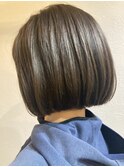ツヤツヤ丸みパッツンボブ