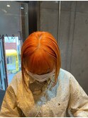 ダブルカラーオレンジベージュケアブリーチハイトーンカラー韓国