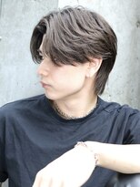 クロト 福岡本店(KUROT)&nbsp;リバース毛流れセンターパート　ウルフ　ツーブロ