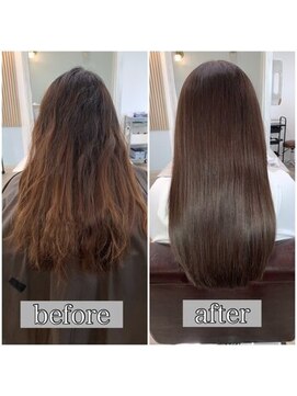 ラウ 門前仲町(Lawu) 髪質改善ケア酸性ストレートでドライヤーするだけで艶髪へ