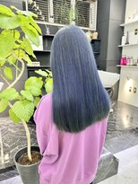 チュダック(ChuDuck)&nbsp;韓国風《ネイビーブルー》ハイトーン/ケアブリーチ/ダブルカラー