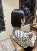 縮毛矯正×ぱつっとボブ