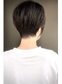 20代 30代 黒髪 ショートヘア 耳かけショート 丸みショート 池袋