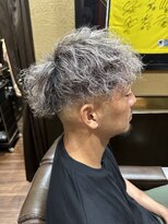 ヒロギンザバーバーショップ 大宮店(HIRO GINZA BARBER SHOP)&nbsp;ホワイトメッシュ　パーマ