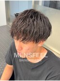 シャドウパーマゆるふわショコラブラウン