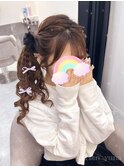 みつあみサイドポニー 【クランソア】ヘアセット/ヘアメ/心斎橋