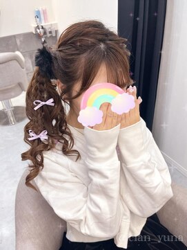 ヘア サロン クラン ソア 心斎橋店(hair salon clan soar) みつあみサイドポニー 【クランソア】ヘアセット/ヘアメ/心斎橋
