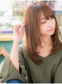 斜めバング外国人風小顔ワンカールセミディh3川口20代30代40代!