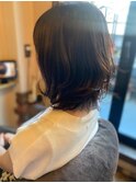 40代xセミロングxゆるふわパーマ