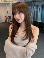 韓国くびれロング レイヤーオルチャン小顔前髪 艶髪