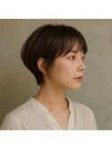 首元スッキリショートボブ 20代 30代 40代 50代 60代 髪質改善