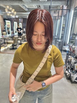 ベイショア(Bay Shore NY) レッドブラウン/ボブ/秋冬カラー