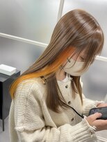 ネウィ 池袋(newi) オレンジインナーカラー