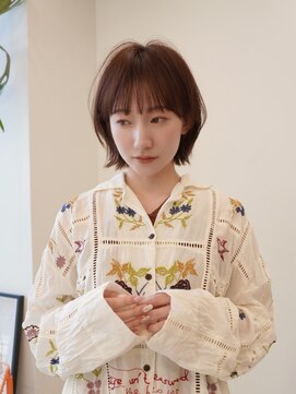 ディッセンバー 伊勢崎(December) 切りっぱなしボブ/ミニボブ/丸くないボブ/ヘーゼルベージュ