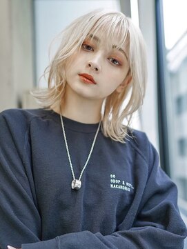 ギークス(GEEKS) 【GEEKS渋谷】ホワイトブリーチ/冬カラー/ハッシュカット/ウルフ