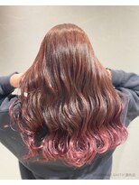 アース 調布店(HAIR & MAKE EARTH)&nbsp;ピンクブラウン×裾カラー