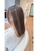 ロングヘアー、インナーカラー