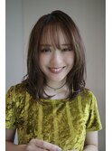 ミディアムレイヤー・ボブ/絶壁解消/20代/30代/長め