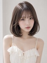 ユーフォリア 新宿店(Euphoria) 小顔シースルーバング顔周りカットミディアムレイヤーワンカール