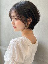 アディ 中野南口店(Addi) 顔まわり長めの暗髪コンパクトショート