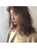 ダークモカブラウン×ほつれウエーブ